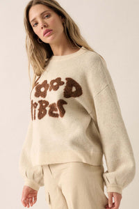 Good Vibes Graphic Knit Sweater - ShopPromesa