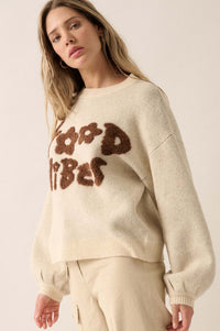 Good Vibes Graphic Knit Sweater - ShopPromesa