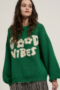 Good Vibes Graphic Knit Sweater - ShopPromesa