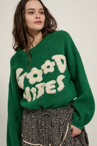 Good Vibes Graphic Knit Sweater - ShopPromesa