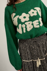 Good Vibes Graphic Knit Sweater - ShopPromesa