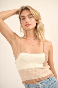 Live and Learn Colorblock Sweater Tank Top - ShopPromesa