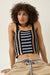 Sun and Surf Striped Crochet Knit Sweater Tank Top - ShopPromesa