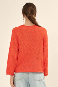 All the Feels Burnout Knit Roll-Neck Sweater - ShopPromesa