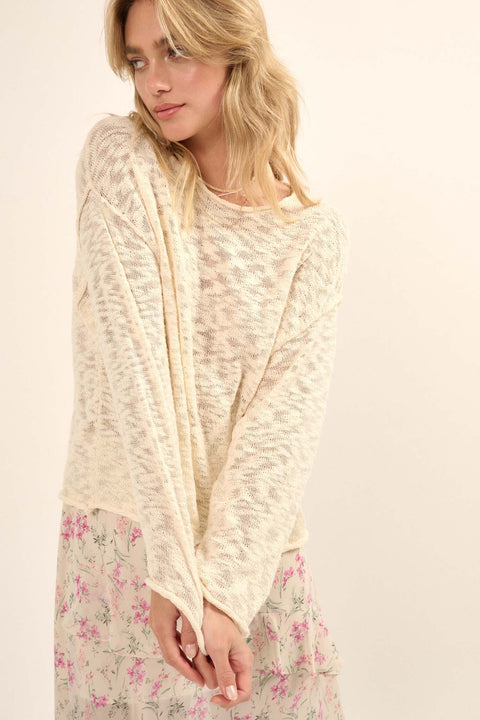 All the Feels Burnout Knit Roll-Neck Sweater - ShopPromesa