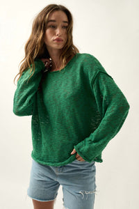 All the Feels Burnout Knit Roll-Neck Sweater - ShopPromesa