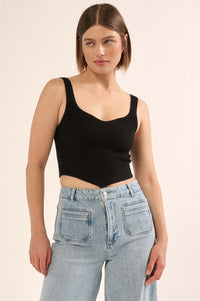 Shaper Fit Scoopneck Rib-Knit Tank Top - ShopPromesa