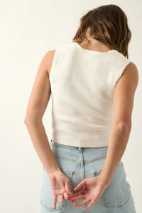 Shaper Fit Squareneck Rib-Knit Tank Top - ShopPromesa