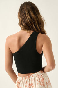 Shaper Fit Asymmetrical Cropped Cutout Tank Top - ShopPromesa