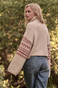 Crystal Peak Fuzzy Knit Alpine Turtleneck Sweater - ShopPromesa