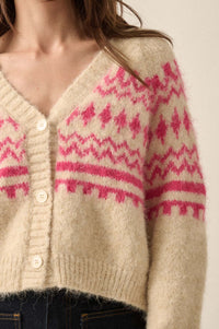 Deer Valley Fuzzy Knit Alpine Cardigan Sweater - ShopPromesa