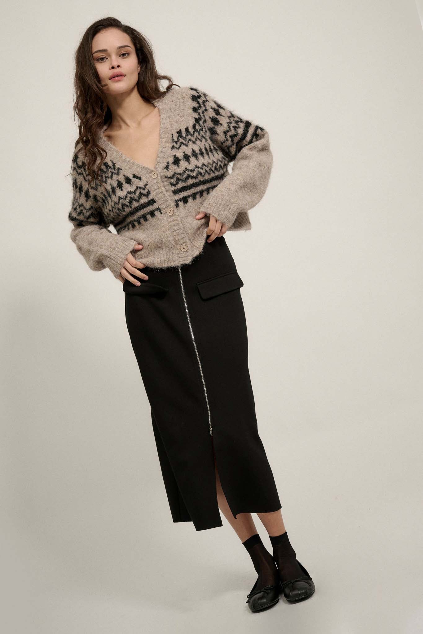 Deer Valley Fuzzy Knit Alpine Cardigan Sweater - ShopPromesa