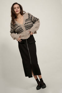 Deer Valley Fuzzy Knit Alpine Cardigan Sweater - ShopPromesa