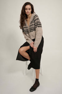 Deer Valley Fuzzy Knit Alpine Cardigan Sweater - ShopPromesa