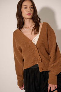 Stay Close Ribbed Knit Dolman Cardigan Sweater - ShopPromesa