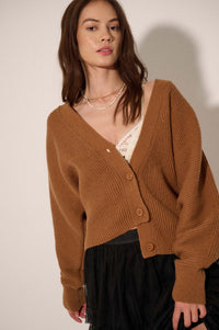 Stay Close Ribbed Knit Dolman Cardigan Sweater - ShopPromesa