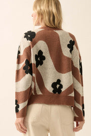 Warm Blooms Striped and Floral Sweater - ShopPromesa