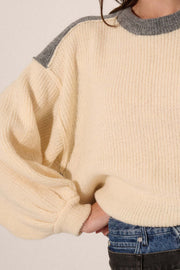 Real Deal Colorblock Exposed-Seam Sweater - ShopPromesa