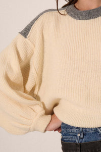 Real Deal Colorblock Exposed-Seam Sweater - ShopPromesa