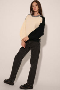 Real Deal Colorblock Exposed-Seam Sweater - ShopPromesa