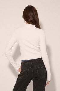 Shaper Fit Mock Neck Long-Sleeve Rib-Knit Top - ShopPromesa