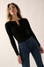 Shaper Fit Cropped Rib-Knit Henley Top - ShopPromesa