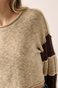 Make or Break Exposed-Seam Colorblock Sweater - ShopPromesa