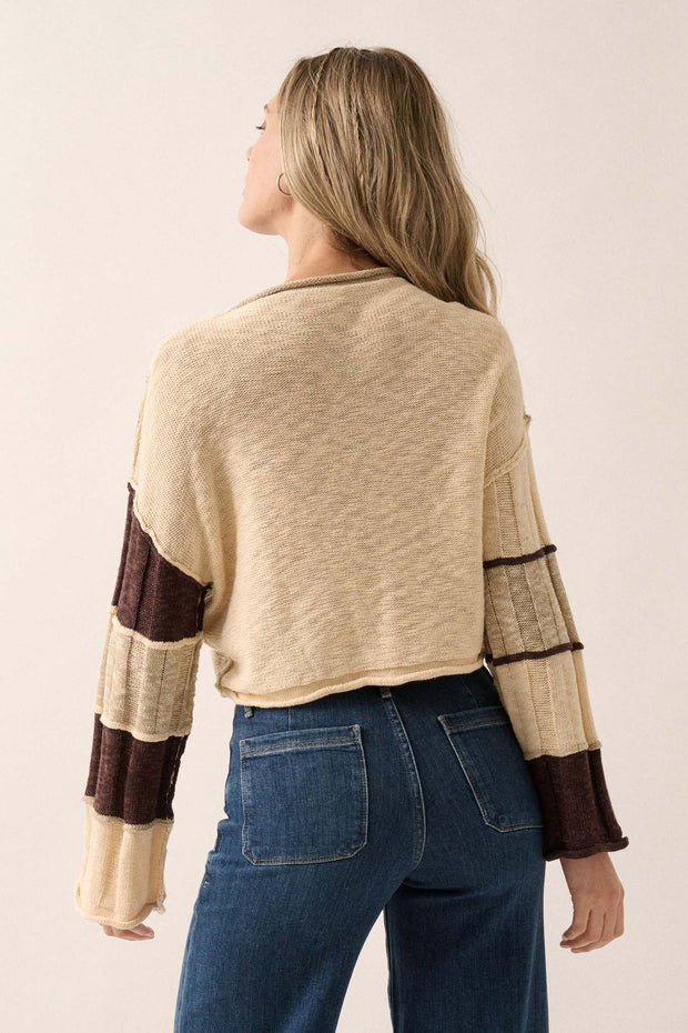 Make or Break Exposed-Seam Colorblock Sweater - ShopPromesa