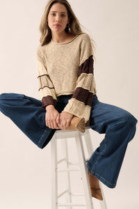 Make or Break Exposed-Seam Colorblock Sweater - ShopPromesa