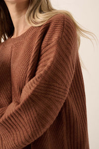 Starting Over Ribbed Knit Wide-Sleeve Sweater - ShopPromesa