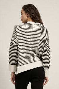 Work Your Angles Asymmetrical Striped Sweater - ShopPromesa