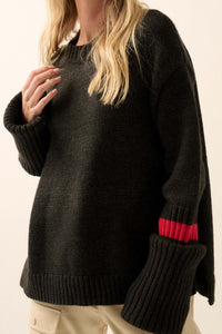 Off the Cuff Turned Cuff Sweater - ShopPromesa