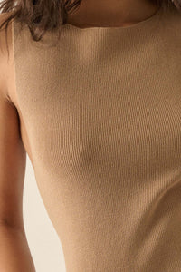 Shaper Fit Rib-Knit Boatneck Sleeveless Shift Top - ShopPromesa