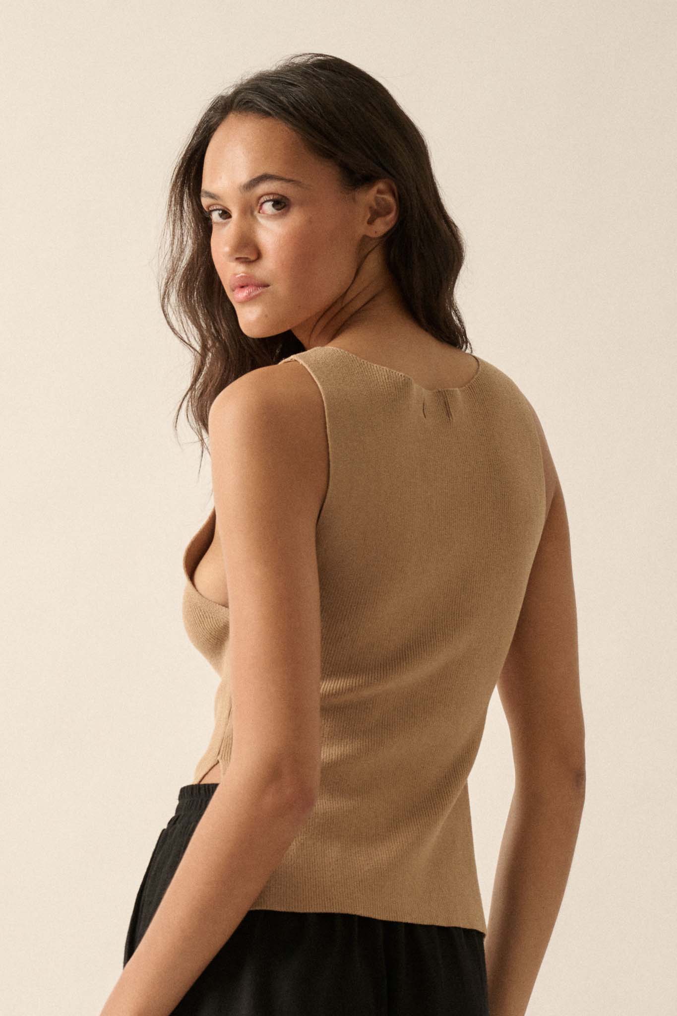 Shaper Fit Rib-Knit Boatneck Sleeveless Shift Top - ShopPromesa