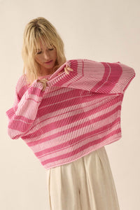 Knitty Gritty Striped Crochet Knit Sweater - ShopPromesa