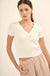 Shaper Fit Collared Rib-Knit Button-Front Top - ShopPromesa