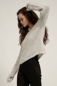 Snowed In Boat Neck Chunky Knit Confetti Sweater - ShopPromesa