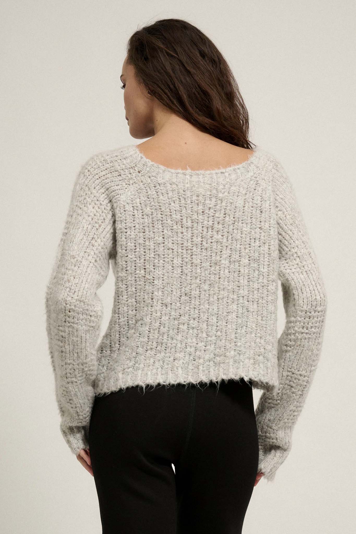 Snowed In Boat Neck Chunky Knit Confetti Sweater - ShopPromesa