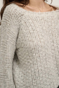 Snowed In Boat Neck Chunky Knit Confetti Sweater - ShopPromesa