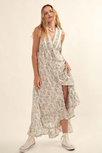 Sweet Profusion Ruffled Floral Maxi Dress - ShopPromesa