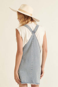 Born Ready Denim Overall Mini Dress - ShopPromesa