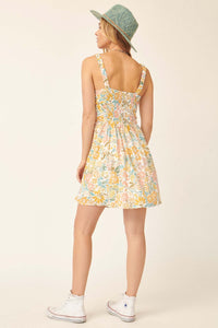 Blossom and Bloom Ruched Floral Sundress - ShopPromesa