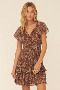 Gentle Whispers Ruffled Floral Mini Dress - ShopPromesa