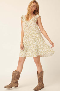 Air I Breathe Ruffled Floral Babydoll Mini Dress - ShopPromesa