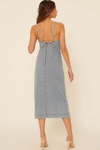 Forever in Blue Acid-Wash Denim Halter Dress - ShopPromesa