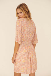 Softest Kiss Floral Half-Sleeve Mini Dress - ShopPromesa