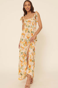 Tropical Treat Smocked Floral Maxi Dress - ShopPromesa