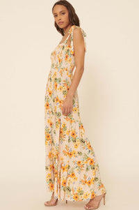 Tropical Treat Smocked Floral Maxi Dress - ShopPromesa