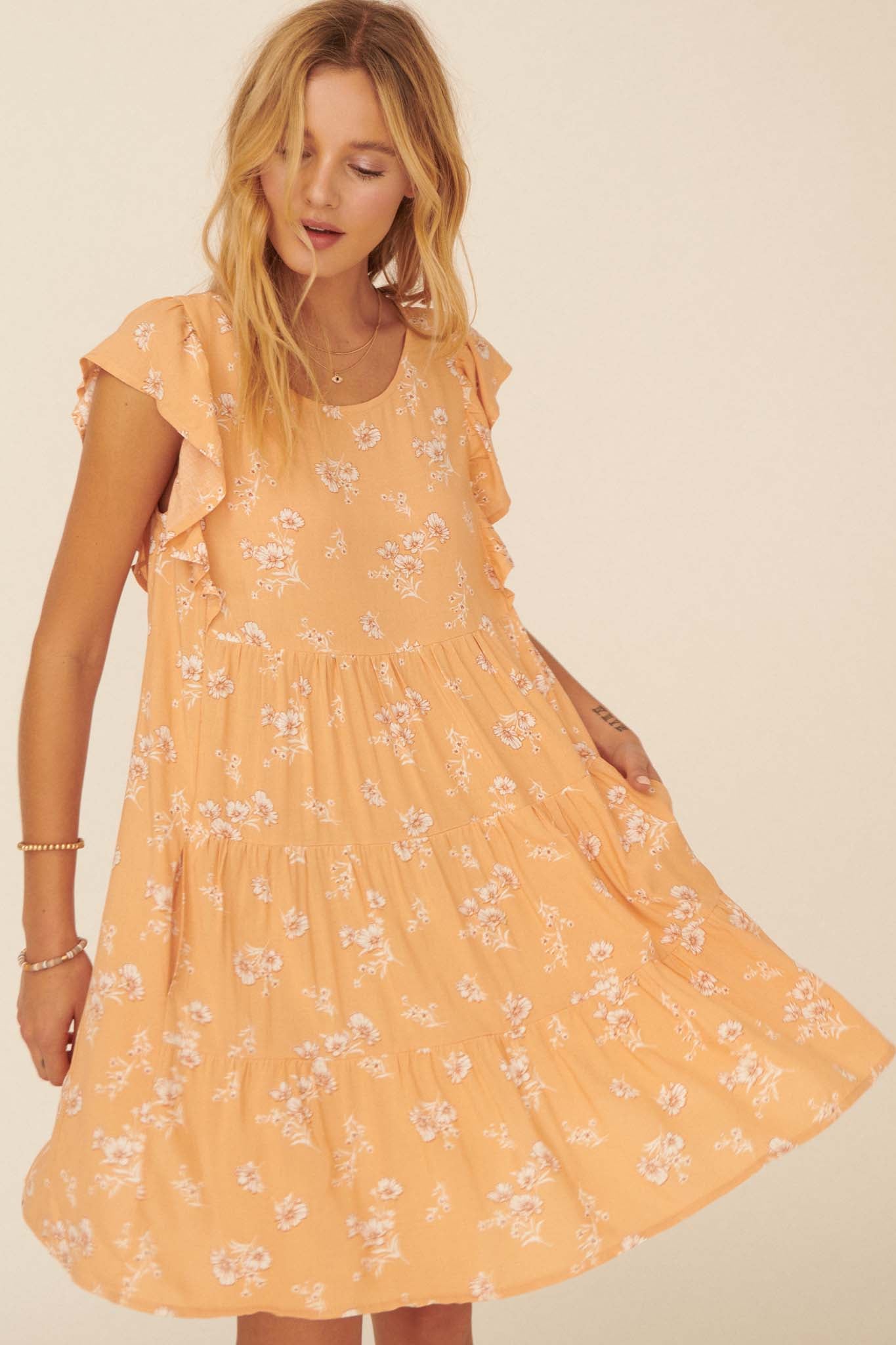 Sweet Surprise Ruffled Floral Babydoll Dress - ShopPromesa