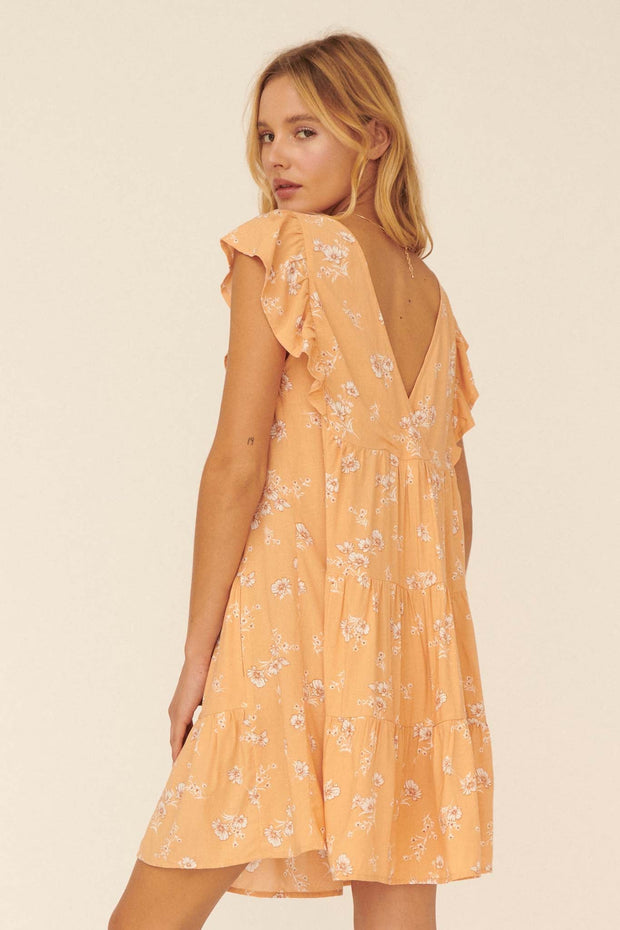 Sweet Surprise Ruffled Floral Babydoll Dress - ShopPromesa